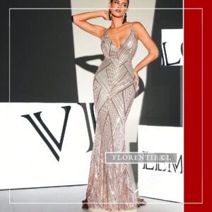Vestido dorado espalda descubierta Katelyne