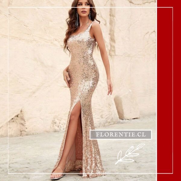 Vestido dorado invitada boda