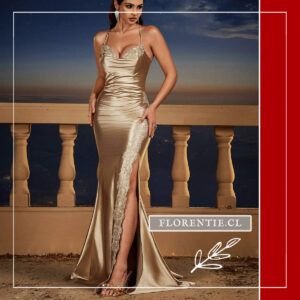 Vestido dorado liso Fran