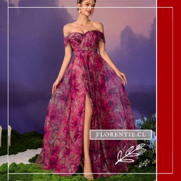 Vestido estampado fiesta noche