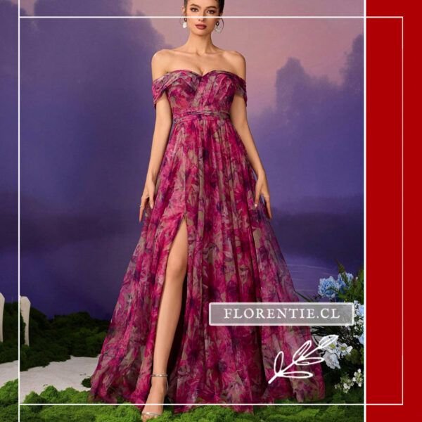 Vestido estampado para fiesta de noche