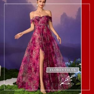 Vestido estampado para fiesta de noche Mayte
