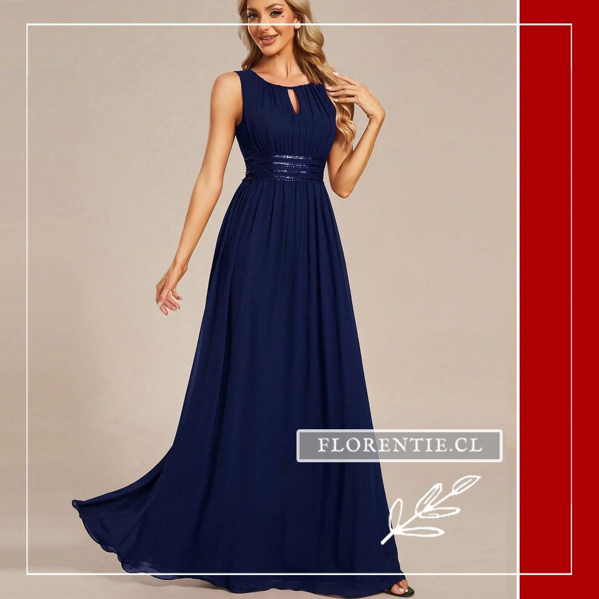Vestido evase fiesta mujer