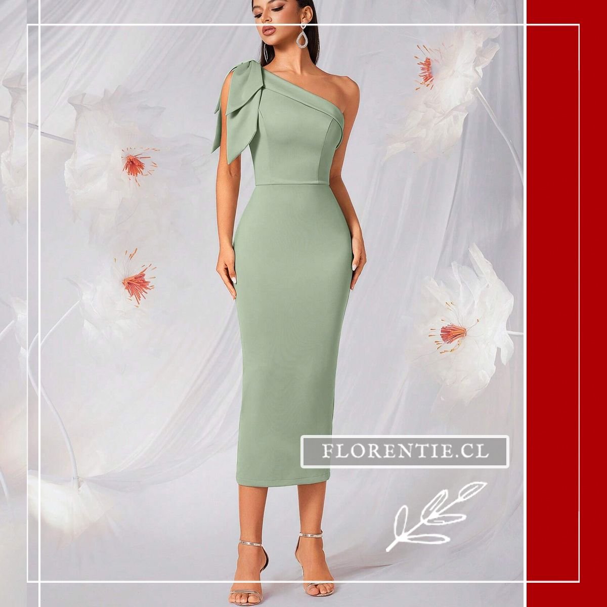 Vestido fiesta asimetrico largo