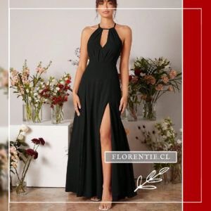 Vestido fiesta cuello alto Mercedes