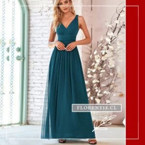 Vestido fiesta cuello v Ida