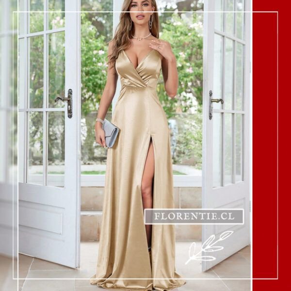 Vestido fiesta dorado