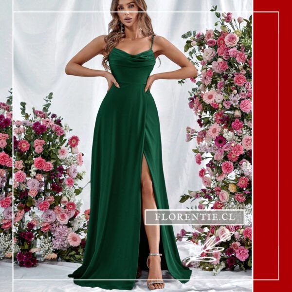 Vestido fiesta elastico largo