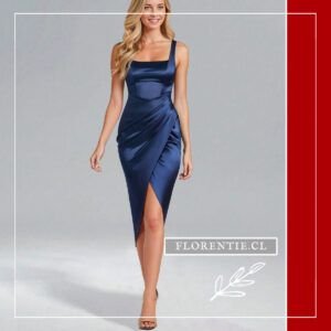 Vestido fiesta escote cuadrado Justine