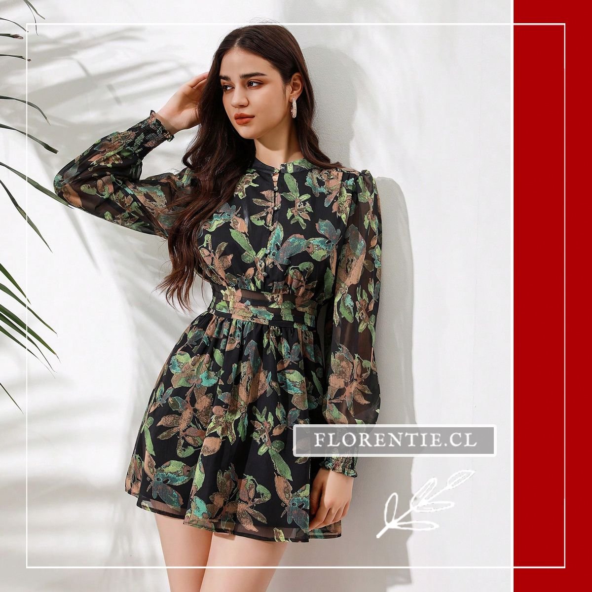 Vestido fiesta estampado corto mujer