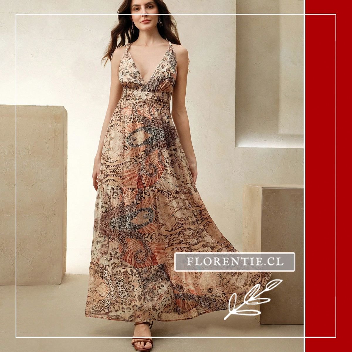 Vestido fiesta étnico mujer