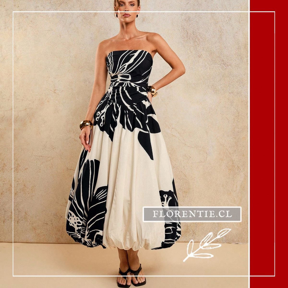 Vestido fiesta falda globo