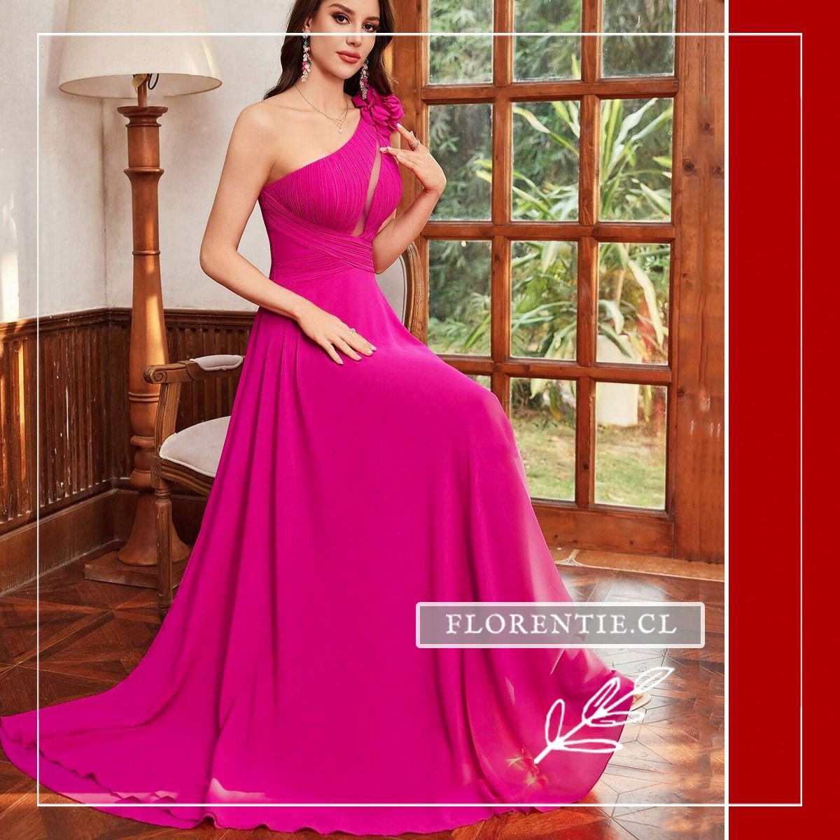Vestido fiesta falda vuelo