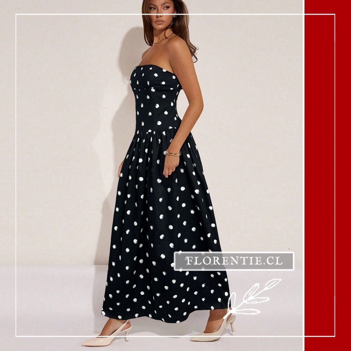 Vestido fiesta lunares Liza