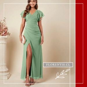 Vestido fiesta manga corta Fabiana