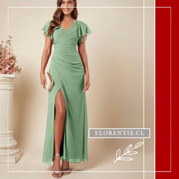 Vestido fiesta manga corta Fabiana