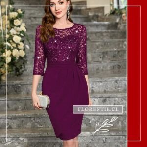 Vestido fiesta manga francesa Annika
