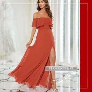 Vestido fiesta naranja Gerty