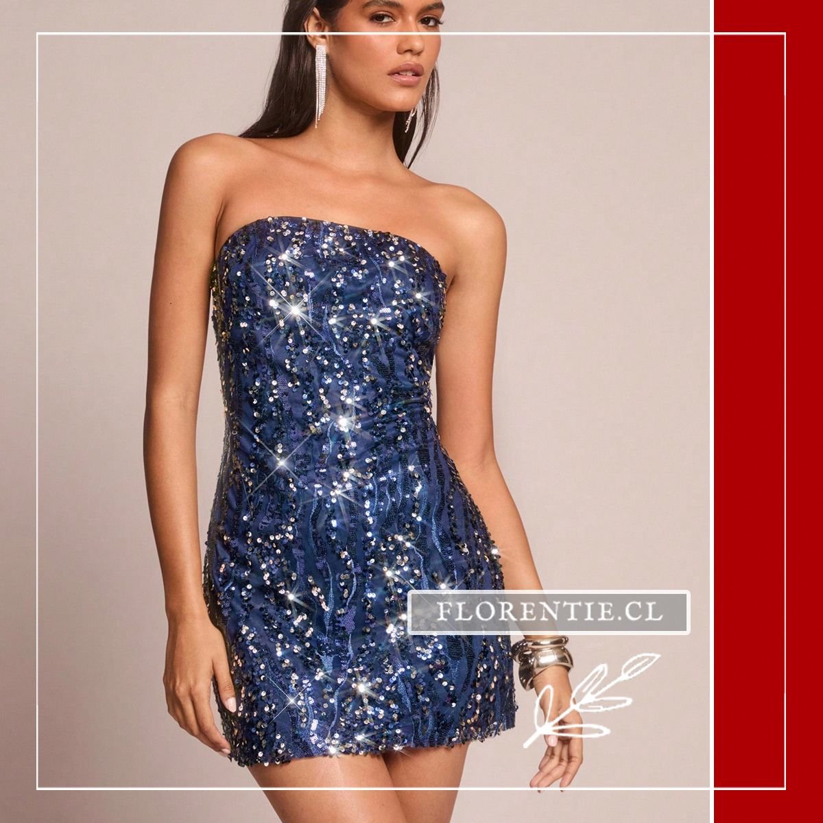 Vestido fiesta noche corto Madison