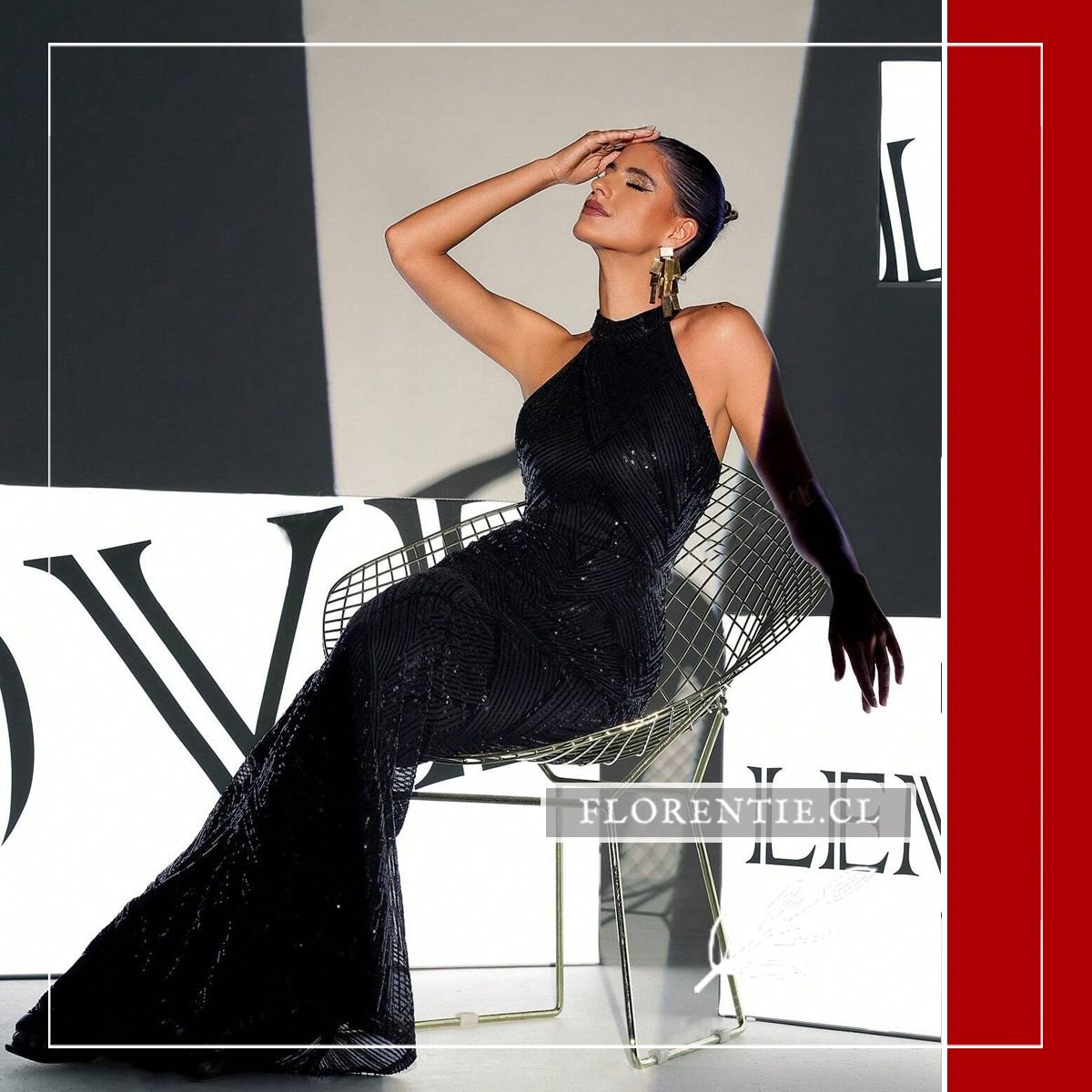 Vestido fiesta noche negro