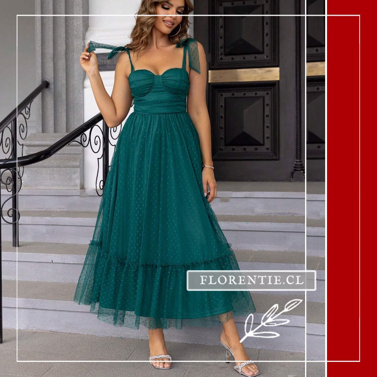 Vestido fiesta tul mujer