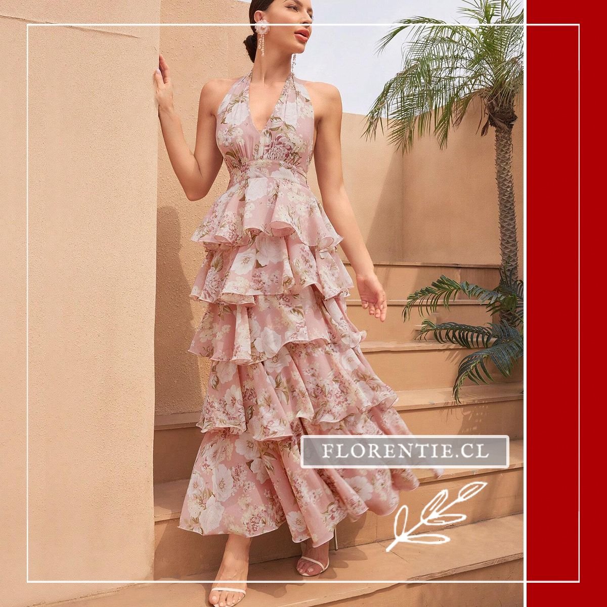 Vestido fiesta volantes