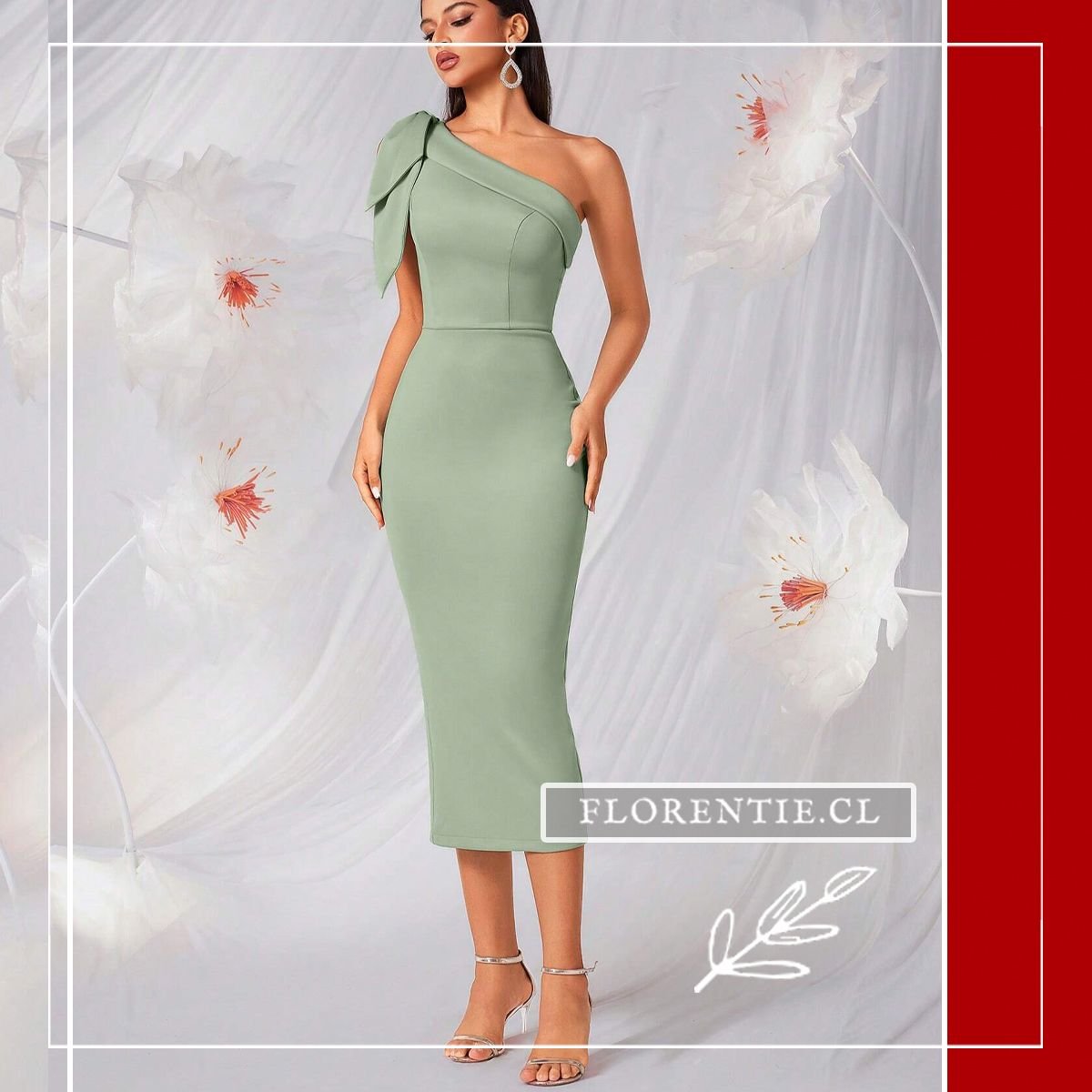 Vestido para fiesta asimetrico largo