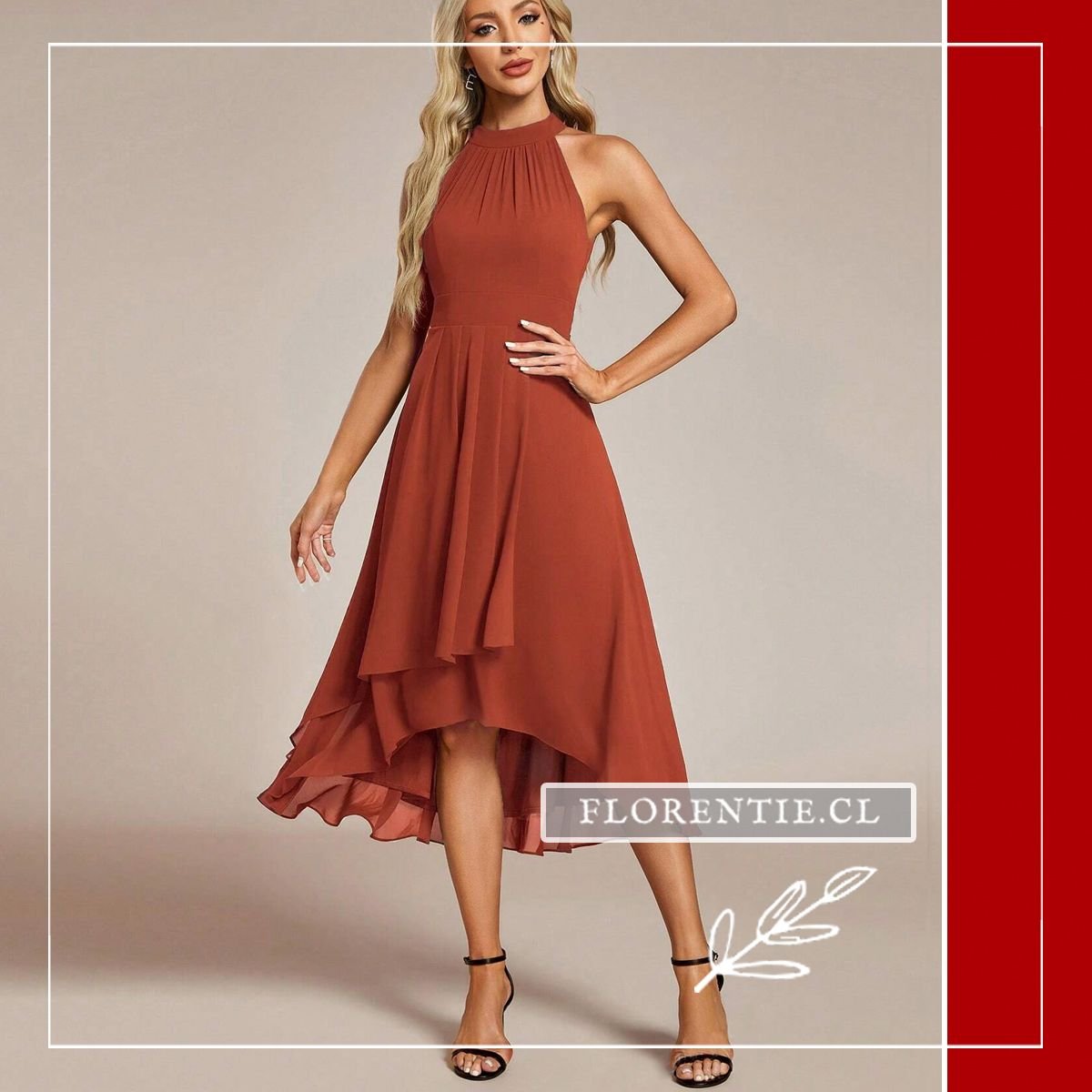 vestido corto de adelante y largo de atras