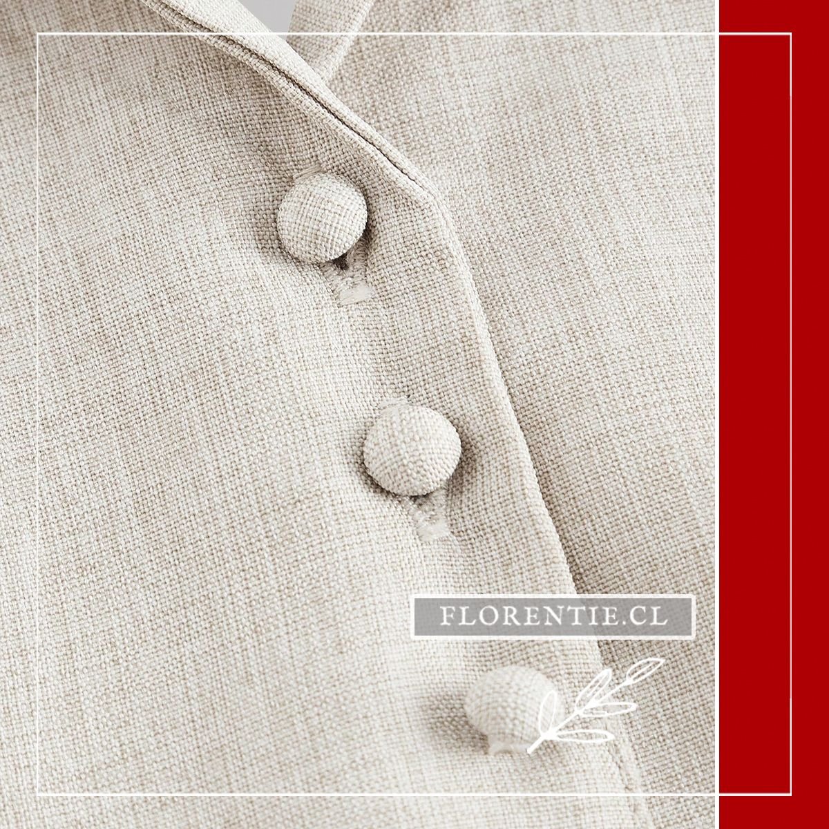 Detalle botones vestido verano formal