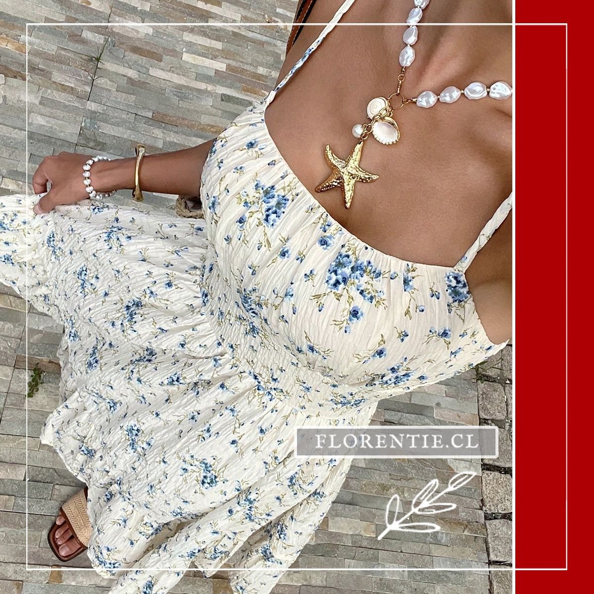 Detalle escote vestido verano fresco