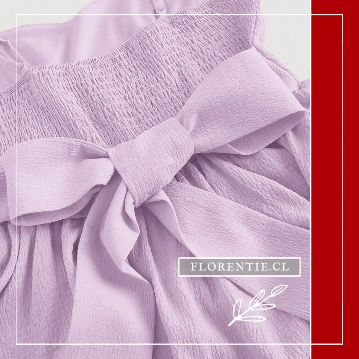 Detalle lazo vestido verano Lila