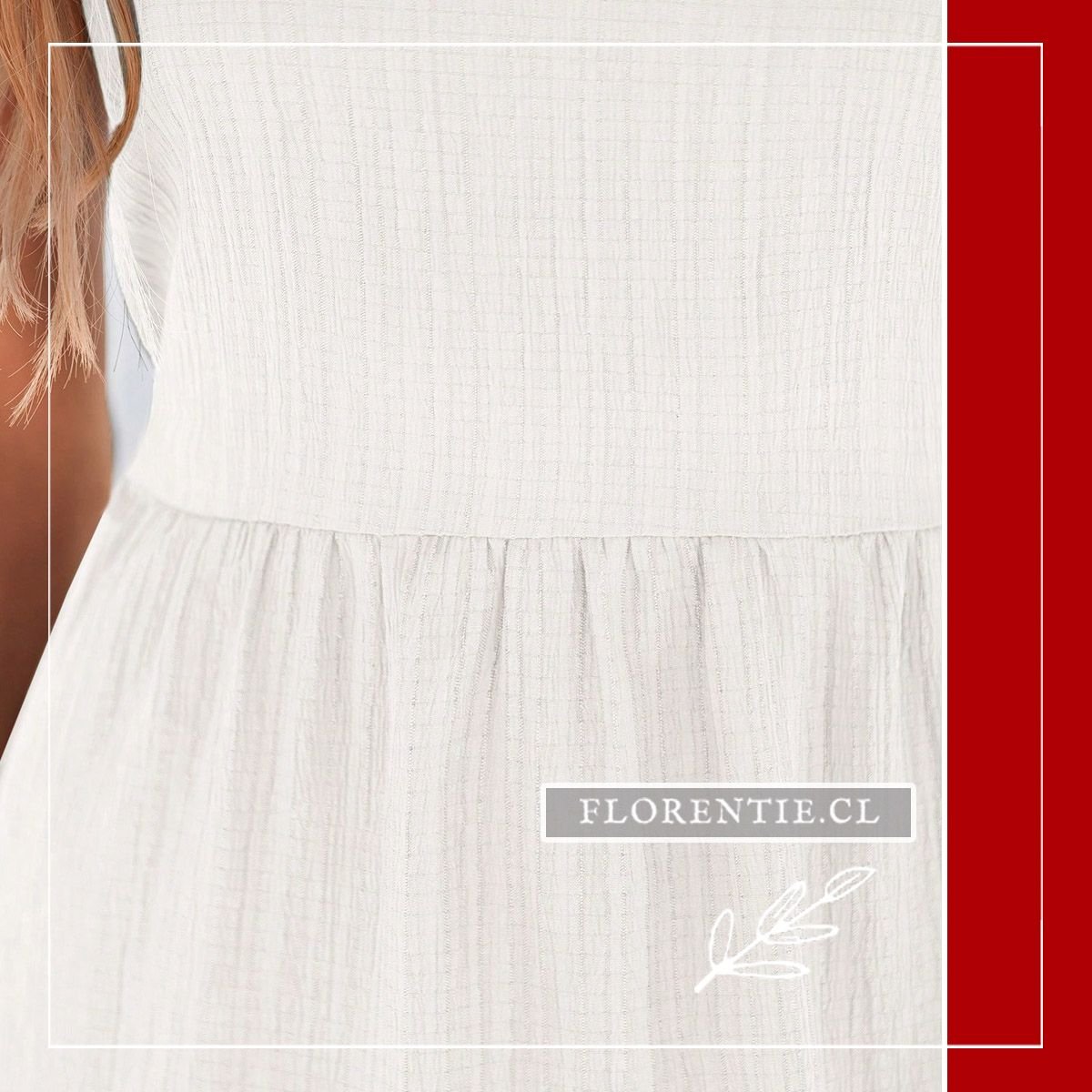 Detalle vestido verano blanco