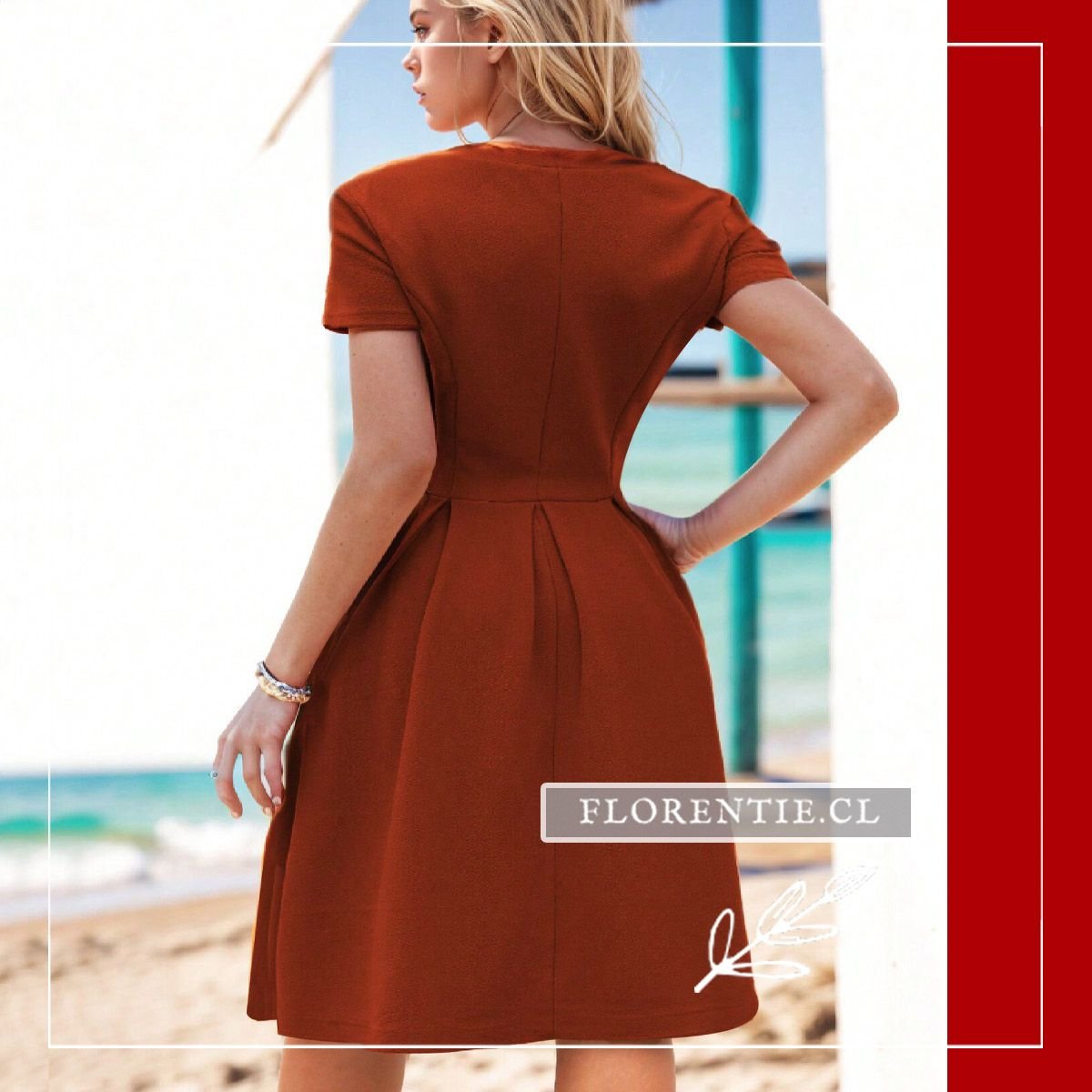 Espalda vestido verano con bolsillos