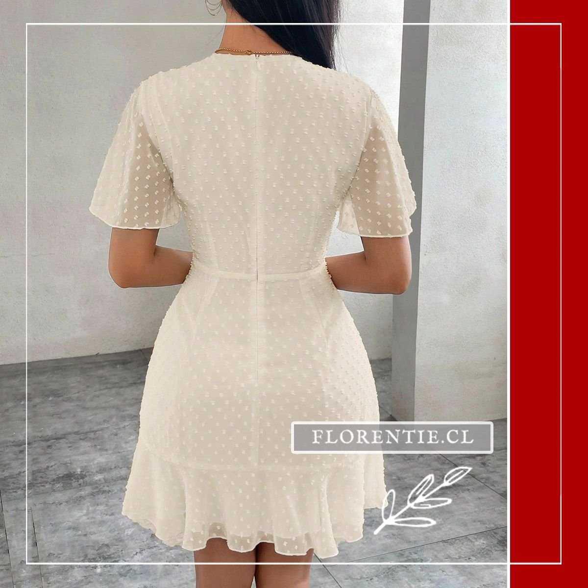 Espalda vestido verano con mangas