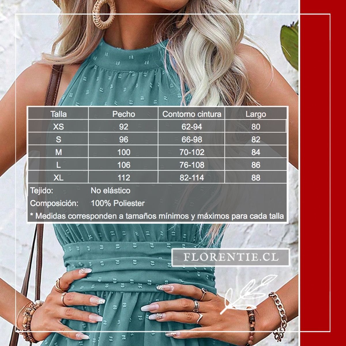 Medidas vestido verano cuello halter