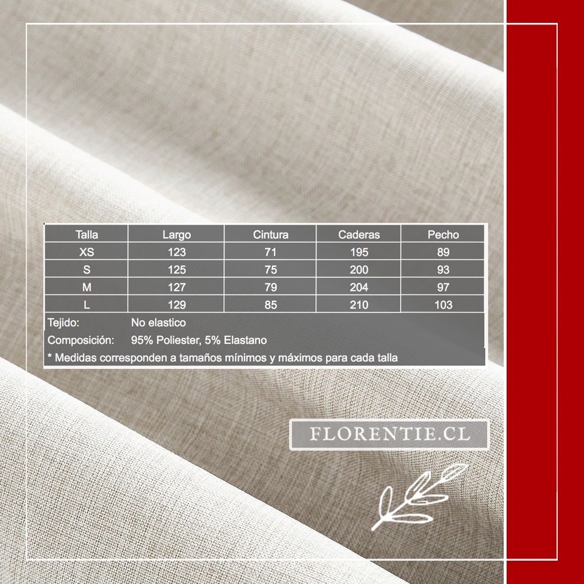 Medidas vestido verano formal