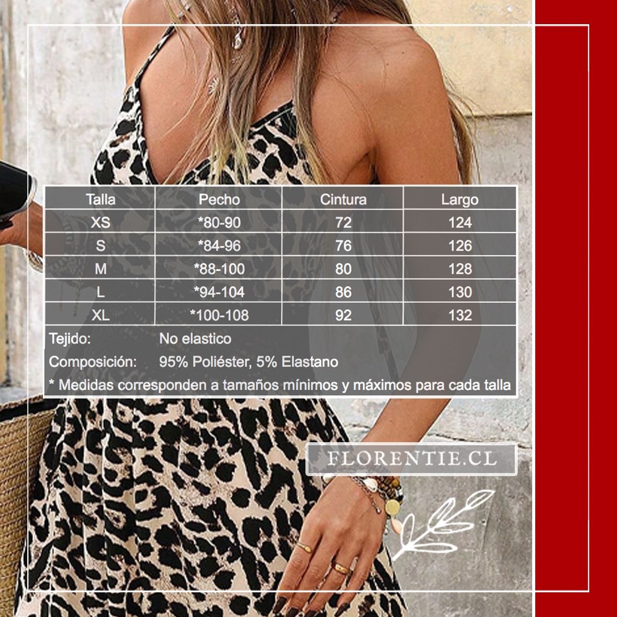 Medidas vestido verano leopardo