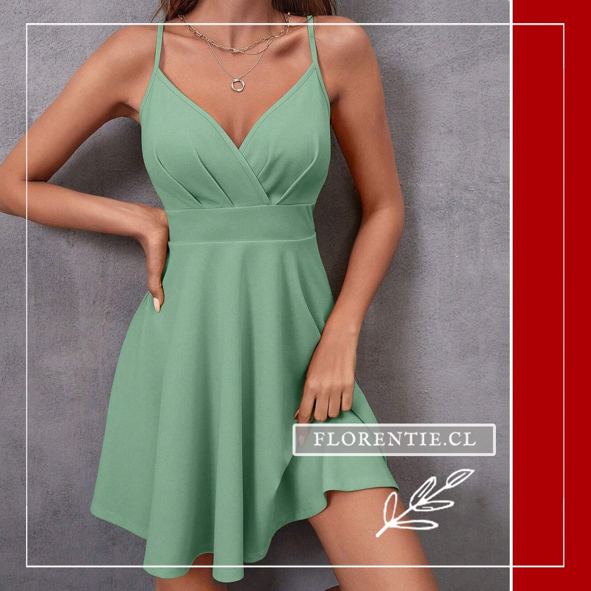 Vestido Lucía menta - Imagen 2