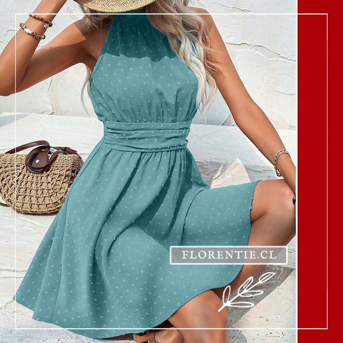 Vestido cuello halter verano