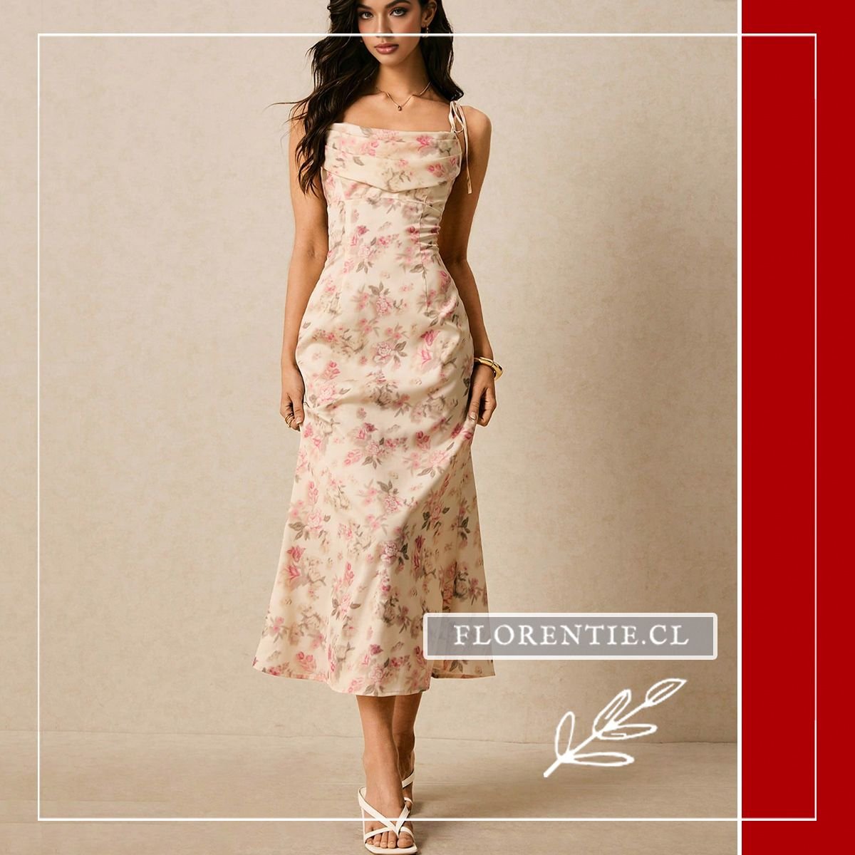 Vestido largo floral verano