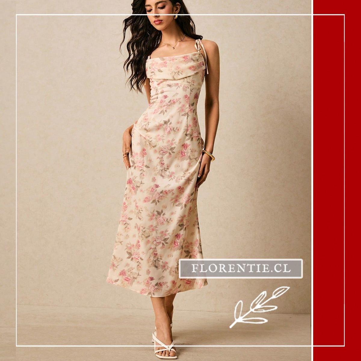 Vestido largo verano floral