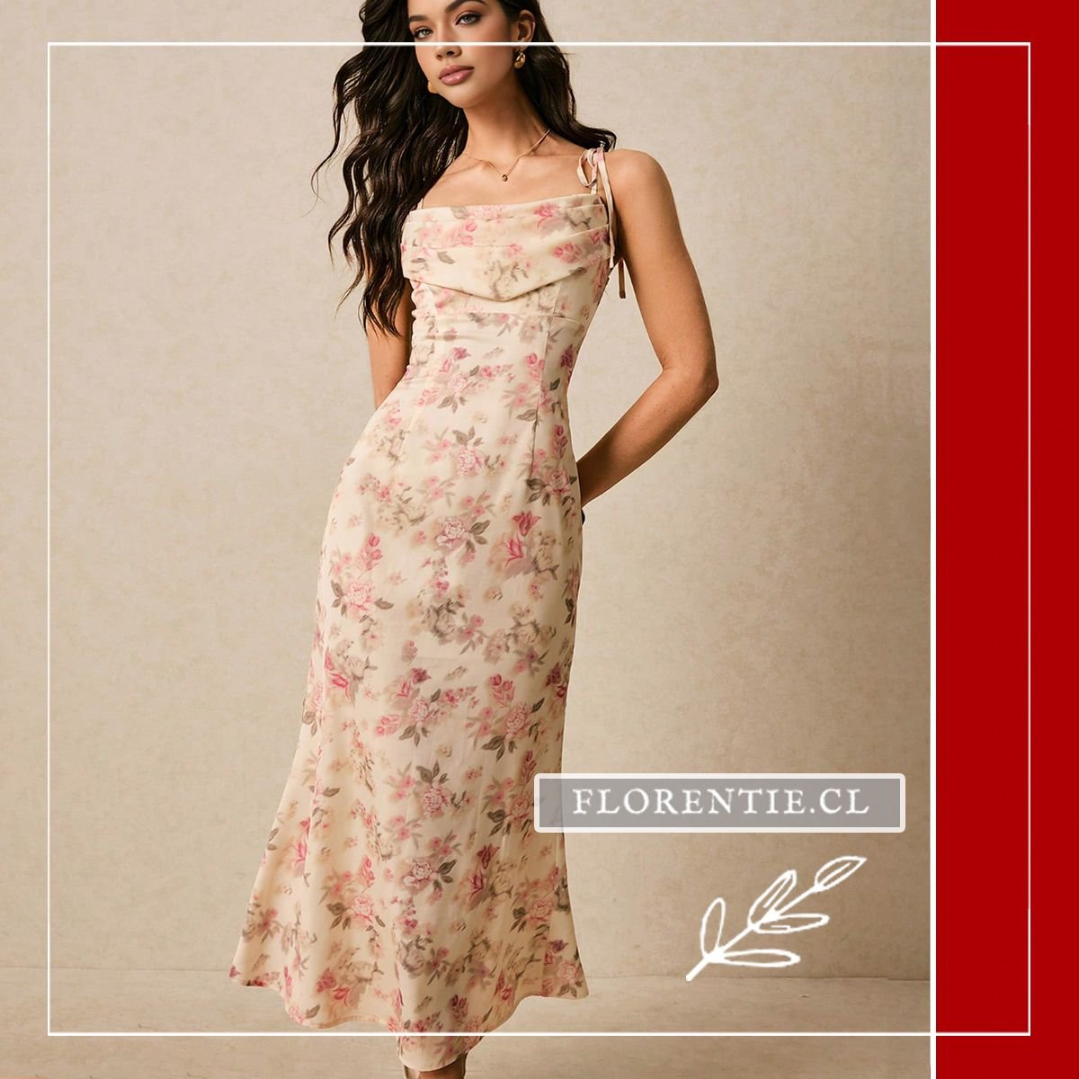 Vestido largo verano flores Fran