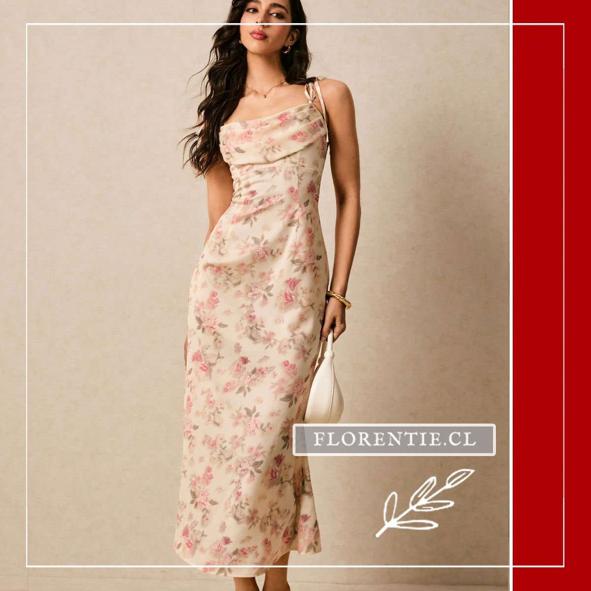 Vestido largo verano flores