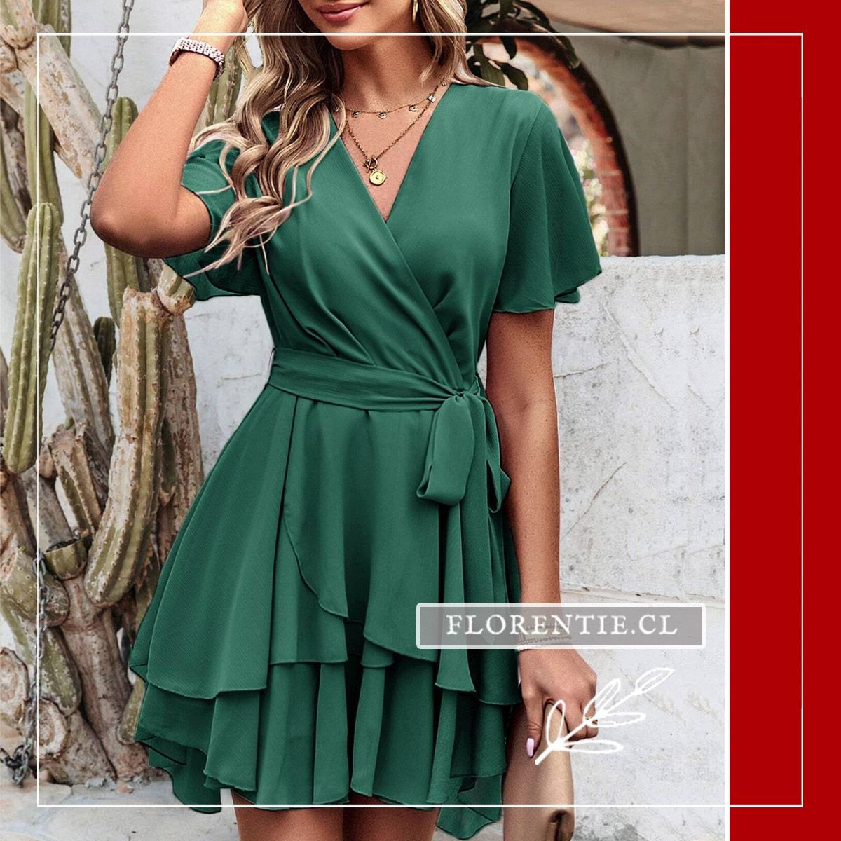 Vestido midi elegante verano Ida