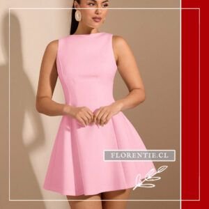 Vestido rosa corto verano Paula