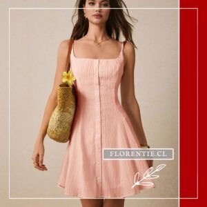 Vestido rosa corto verano Paula