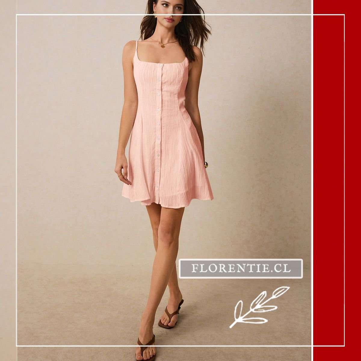 Vestido rosa corto verano