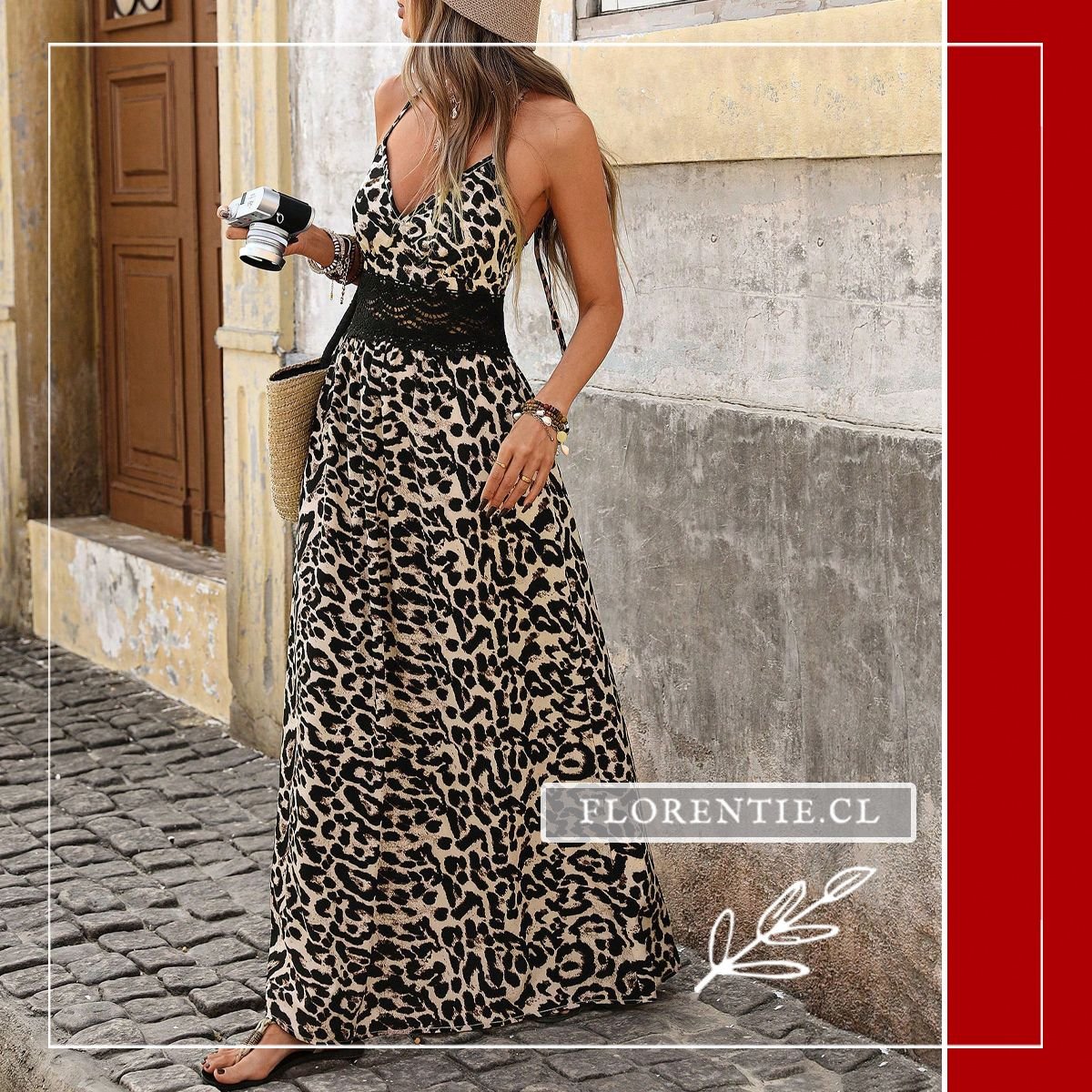 Vestido verano animal print largo