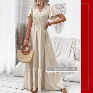 Vestido verano beige Brigitte