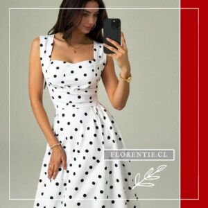 Vestido verano blanco y negro Wanda